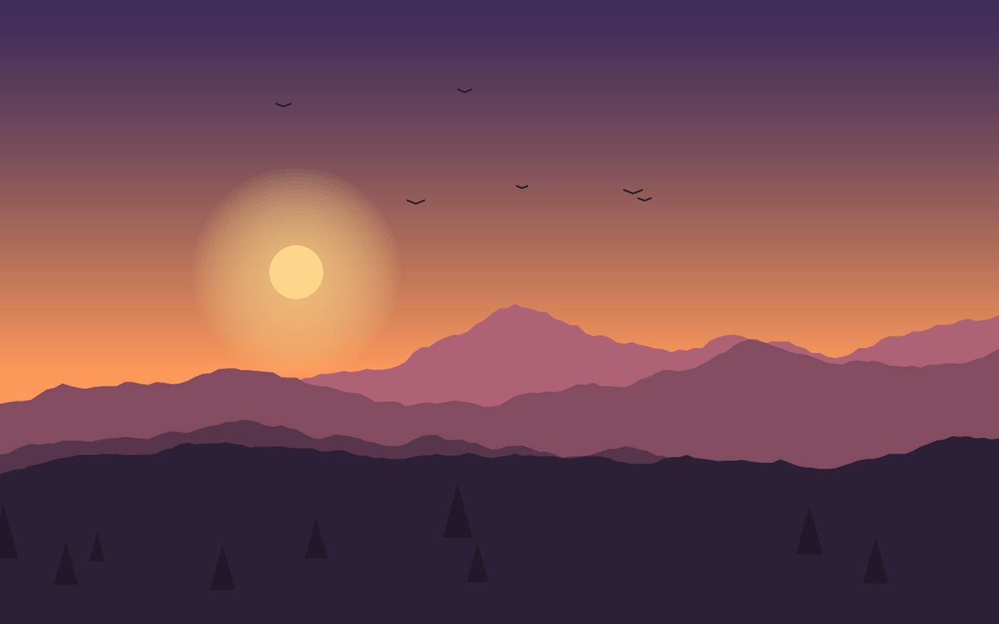 Illustrazione di un paesaggio